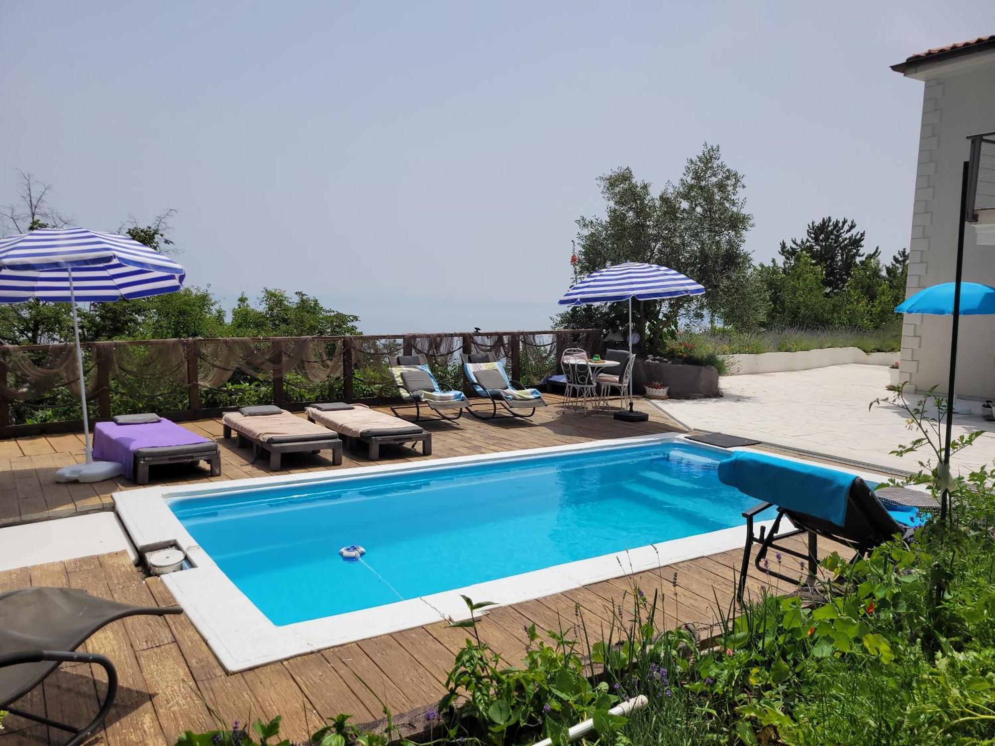 Apartments Chiara Mit Meerblick Und Pool Und Jacuzzi Lovran Εξωτερικό φωτογραφία